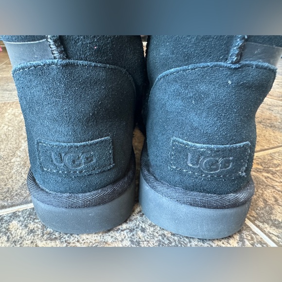 UGG Classic tall II boots in boots in black | ASOS UGG Classic Tall Rubber Logo Suede Pull On Boots- Black, Women’s Size 7